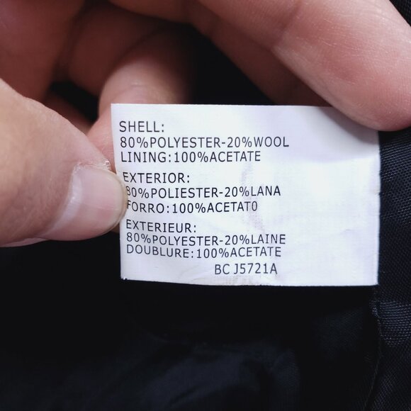 Insight New York Black Military Styled Jacquard Wool Blend Coat Size 10 Gothic - Picture 4 of 16